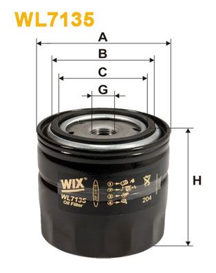 WL7135 WIX FILTERS Масляный фильтр