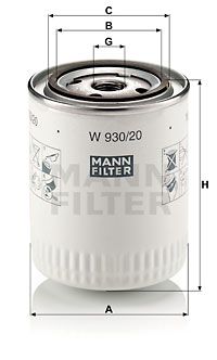 W93020 MANN-FILTER Масляный фильтр