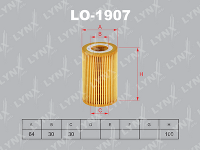 LO1907 LYNXauto Масляный фильтр