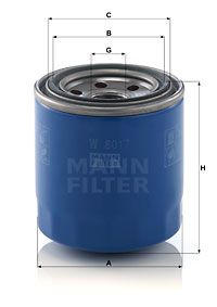 W8017 MANN-FILTER Масляный фильтр