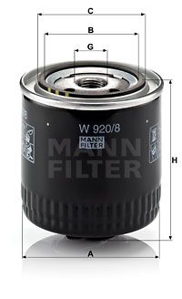 W9208 MANN-FILTER Масляный фильтр