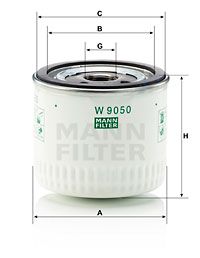 W9050 MANN-FILTER Масляный фильтр