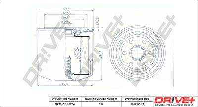 DP1110110264 Dr!ve+ Масляный фильтр