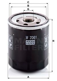W7061 MANN-FILTER Масляный фильтр