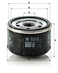 W7003 MANN-FILTER Масляный фильтр