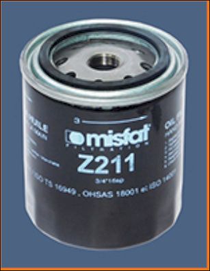 Z211 MISFAT Масляный фильтр