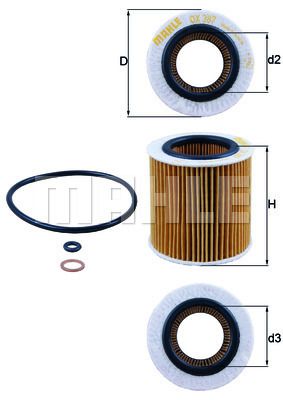 OX387D KNECHT Масляный фильтр