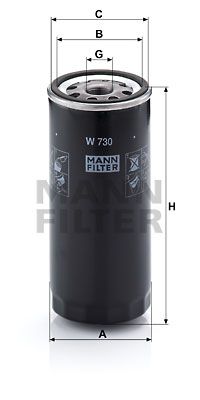 W730 MANN-FILTER Масляный фильтр