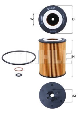 OX367D KNECHT Масляный фильтр