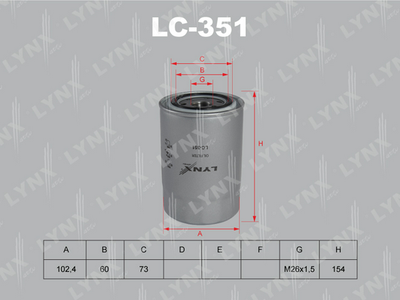 LC351 LYNXauto Масляный фильтр