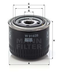 W91428 MANN-FILTER Масляный фильтр