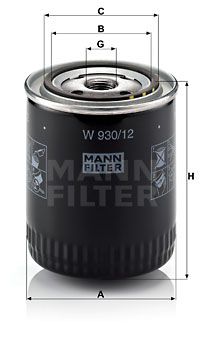 W93012 MANN-FILTER Масляный фильтр