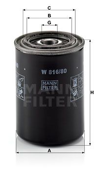 W81680 MANN-FILTER Масляный фильтр