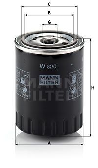 W820 MANN-FILTER Масляный фильтр