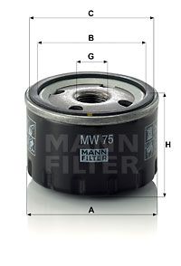 MW75 MANN-FILTER Масляный фильтр