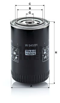 W94081 MANN-FILTER Масляный фильтр