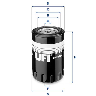 2316403 UFI Масляный фильтр