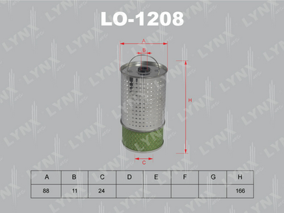 LO1208 LYNXauto Масляный фильтр