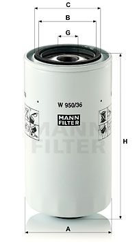 W95036 MANN-FILTER Масляный фильтр