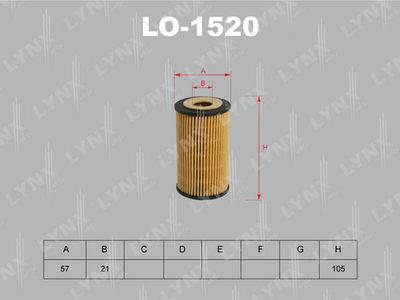 LO1520 LYNXauto Масляный фильтр