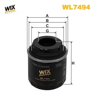 WL7494 WIX FILTERS Масляный фильтр