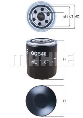 OC540 KNECHT Масляный фильтр