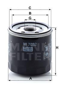 W7032 MANN-FILTER Масляный фильтр