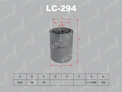 LC294 LYNXauto Масляный фильтр