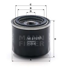 W81183 MANN-FILTER Масляный фильтр