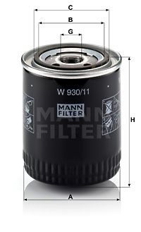 W93011 MANN-FILTER Масляный фильтр
