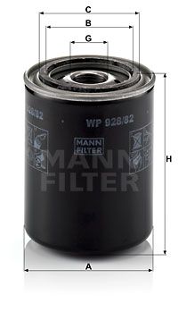 WP92882 MANN-FILTER Масляный фильтр