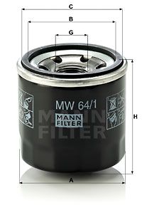 MW641 MANN-FILTER Масляный фильтр