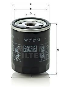W71273 MANN-FILTER Масляный фильтр