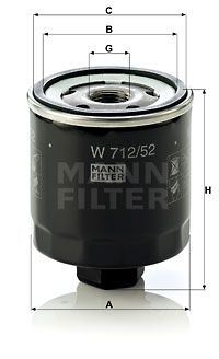 W71252 MANN-FILTER Масляный фильтр