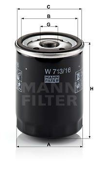 W71316 MANN-FILTER Масляный фильтр