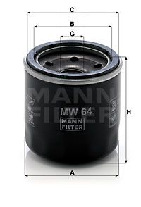 MW64 MANN-FILTER Масляный фильтр