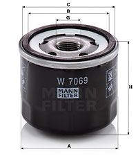 W7069 MANN-FILTER Масляный фильтр