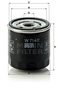 W7142 MANN-FILTER Масляный фильтр