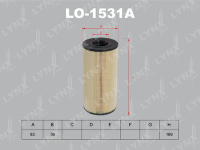 LO1531A LYNXauto Масляный фильтр