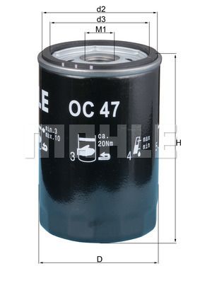 OC47OF MAHLE Масляный фильтр