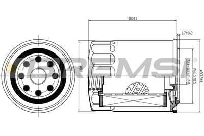 FL1466 BREMSI Масляный фильтр