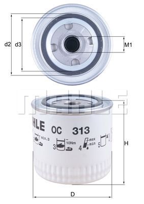 OC313 KNECHT Масляный фильтр