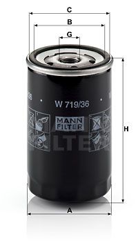 W71936 MANN-FILTER Масляный фильтр