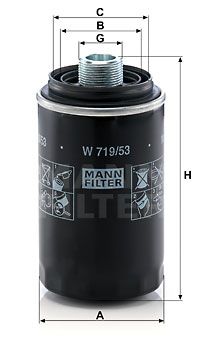 W71953 MANN-FILTER Масляный фильтр