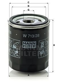 W71328 MANN-FILTER Масляный фильтр