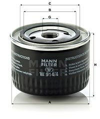 W9144 MANN-FILTER Масляный фильтр