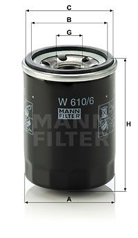 W6106 MANN-FILTER Масляный фильтр