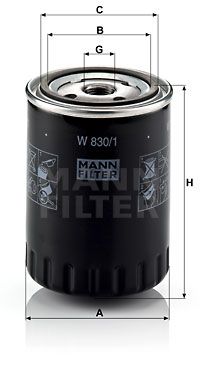 W8301 MANN-FILTER Масляный фильтр