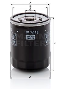 W7063 MANN-FILTER Масляный фильтр