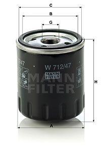 W71247 MANN-FILTER Масляный фильтр
